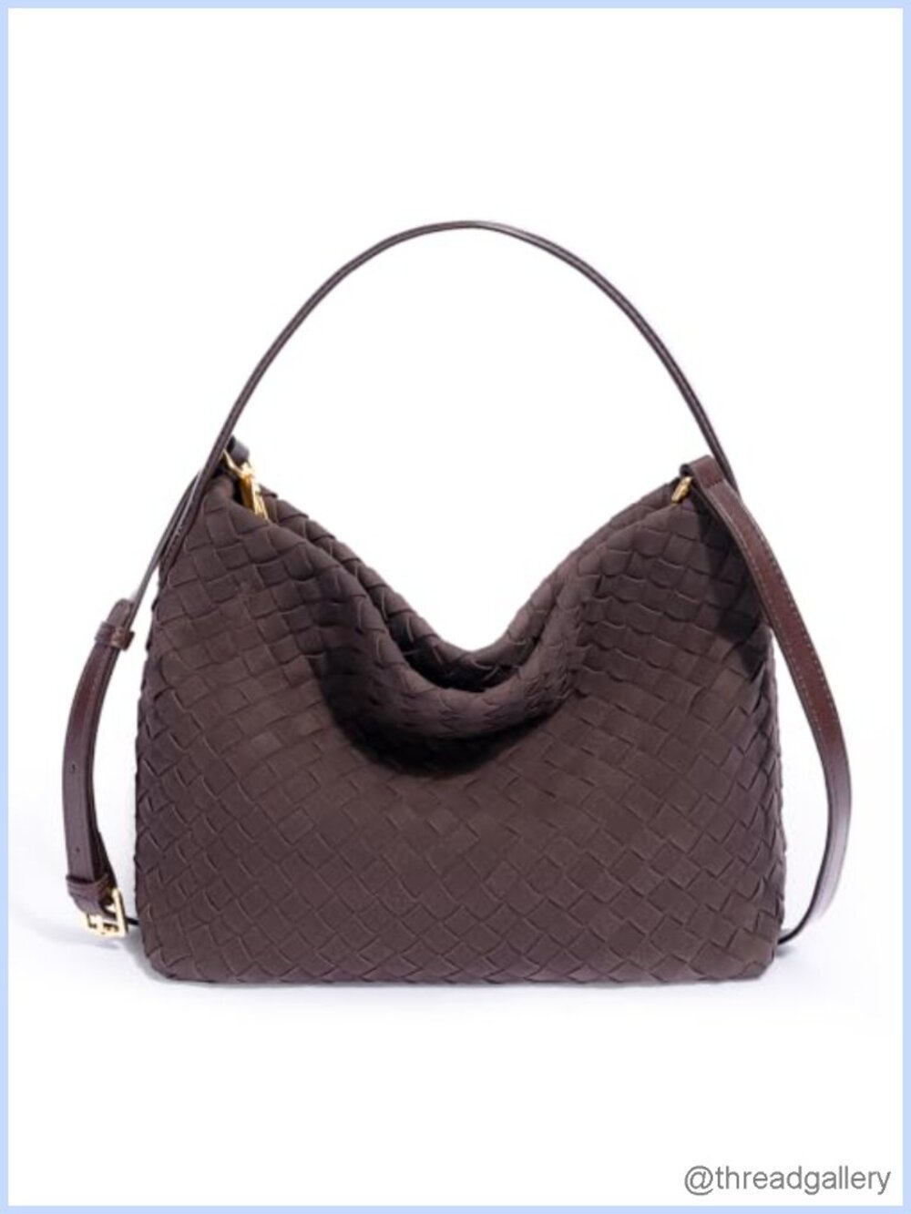 Woven Tote Bag Women PU Leather Top Handle Hobo Shoulder Handbag
